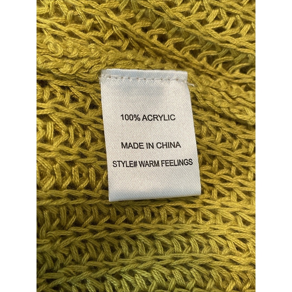ChicSoul 1X/2X‎ Mustard Open Knit Sweater Oversized Tunic Pullover Boho - Picture 14 of 15
